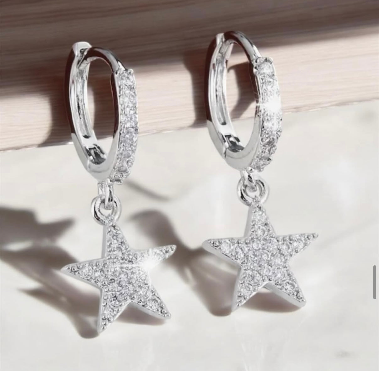 Star Huggie Hoops