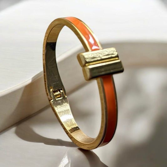 Enamel Orange Bangle