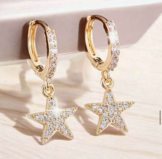 Star Huggie Hoops