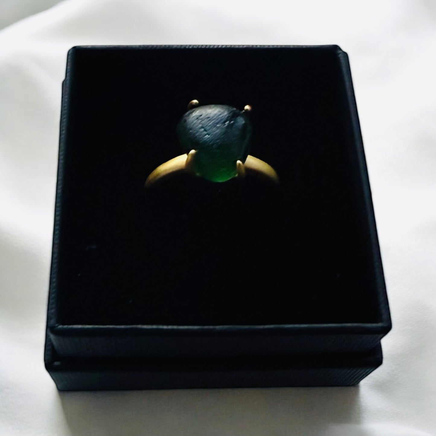 Emerald Green Sea Glass Ring